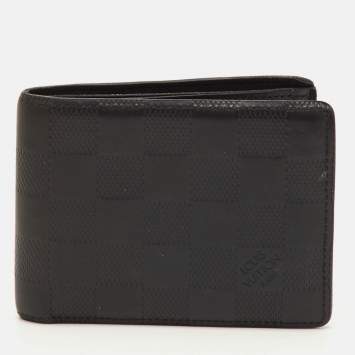 مملوكة مسبقًا محفظة مطوية جلد أسود داميير أنفيني لويس فيتون سليم