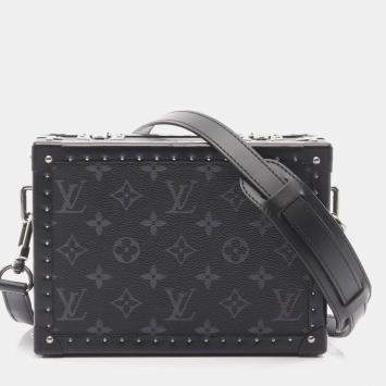 مملوكة مسبقًا Louis Vuitton Monogram Eclipse Clutch Box Shoulder Bag In Pvc-Coated Canvas And Leather Black