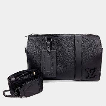 Pre Owned حقيبة لويس فيتون سيتي كيبول جلد أسود