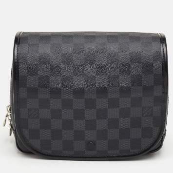 مملوكة مسبقًا Louis Vuitton Toiletry Kit Black Damier Graphite Canvas Pouch