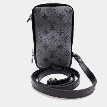 Pre Owned Louis Vuitton Multicolor Coated Canvas Double Phone Pouch 