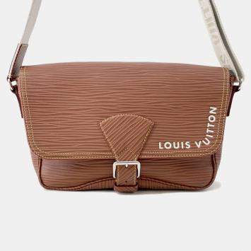 Pre Owned Louis Vuitton Montsouris Messenger Brown Epi Xl Calf Leather
