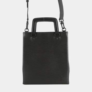 Pre Owned Louis Vuitton Sac Plat Fold Noir Epi Leather