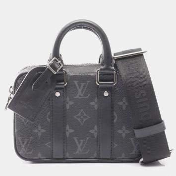 مملوكة مسبقًا Louis Vuitton Nano Pdv Handbag Coated Canvas And Leather Monogram Eclipse Black
