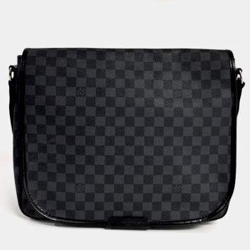 Pre Owned Louis Vuitton Black Grey PVC Graffito Daniel Gm