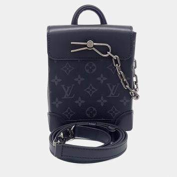 Pre Owned Louis Vuitton Black Coated Canvas Nano Steamer