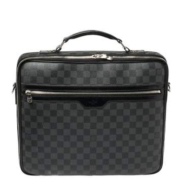Pre Owned Louis Vuitton Damier Graphite Canvas Steeve Briefcase Bag