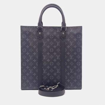 Pre Owned Louis Vuitton Grey PVC Eclipse Sac Plat
