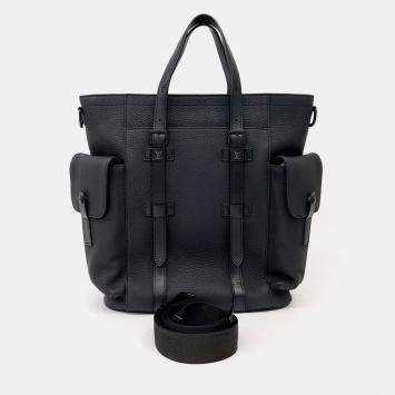مملوكة مسبقًا Louis Vuitton Black Leather Christopher Tote Bag