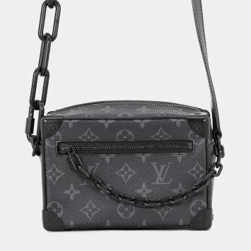 Pre Owned Louis Vuitton Mini Soft Trunk Noir Monogram Eclipse Canvas Crossbody Bag