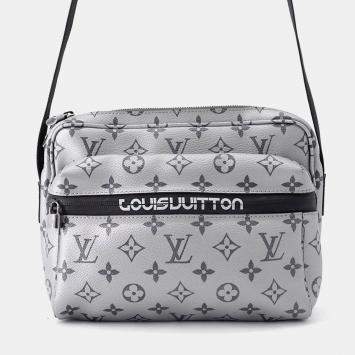 Pre Owned Louis Vuitton Messenger PM Silver Monogram Canvas Crossbody Bag