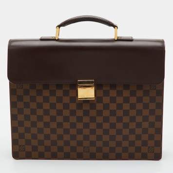 Pre Owned Louis Vuitton Altona Damier Ebene Canvas Briefcase
