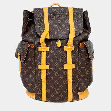 Pre Owned Louis Vuitton Brown PVC Christopher Backpack (M13202)