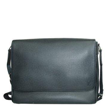 Pre Owned Louis Vuitton Black Taiga Leather Roman MM Bag