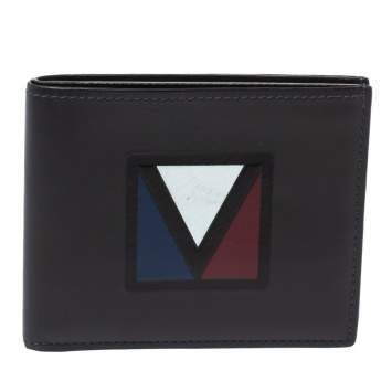 Pre Owned Louis Vuitton Black Leather Bifold Wallet