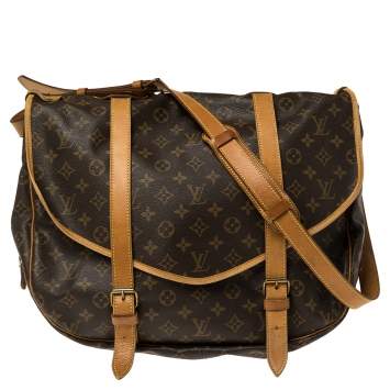 Pre Owned Louis Vuitton Monogram Canvas Saumur 43 Bag