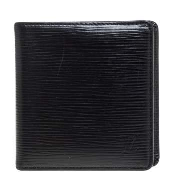 Pre Owned Louis Vuitton Black Epi Leather Slender Wallet