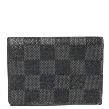 Pre Owned Louis Vuitton Damier Graphite Canvas Enveloppe Carte de Visite Card Holder 