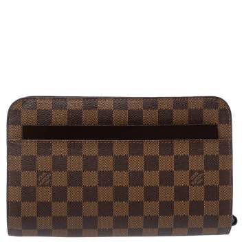 Pre Owned Louis Vuitton Damier Ebene Canvas Saint Louis Pochette Clutch