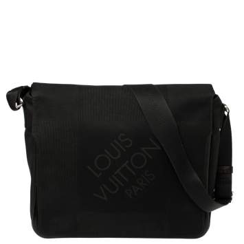 Pre Owned Louis Vuitton Black Damier Geant Canvas Messenger Bag