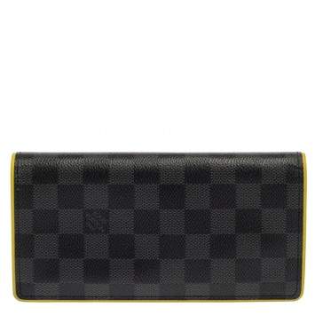 Pre Owned Louis Vuitton Damier Graphite Canvas Brazza Wallet