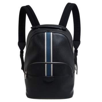 Pre Owned Louis Vuitton Black Taiga Lether Anton Backpack