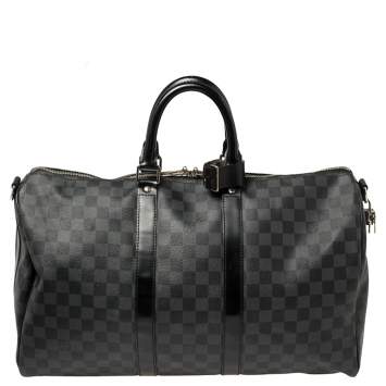Pre Owned Louis Vuitton Damier Graphite Canvas Keepall Bandouliere 45