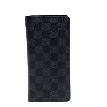 Pre Owned Louis Vuitton Damier Graphite Canvas Brazza Wallet