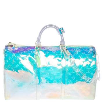 Pre Owned Louis Vuitton Monogram Prism Keepall Bandouliere 50 Bag