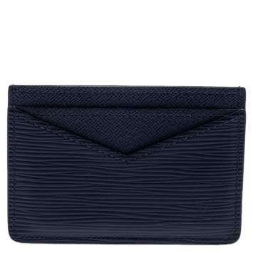 Pre Owned Louis Vuitton Blue Marine Epi Leather Neo Porte Cartes Card Holder