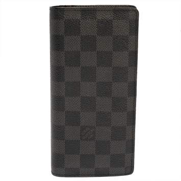 Pre Owned Louis Vuitton Damier Graphite Canvas Brazza Wallet