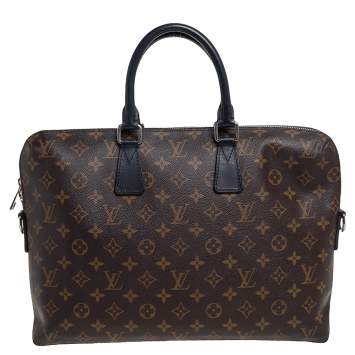 Pre Owned Louis Vuitton Monogram Macassar Canvas Porte-Documents Jour Bag