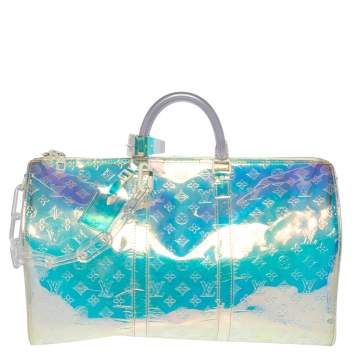 Pre Owned Louis Vuitton Monogram Prism Keepall Bandouliere 50 Bag