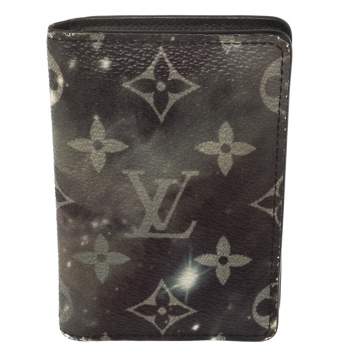 Pre Owned Louis Vuitton Grey Galaxy Monogram Canvas Multiple Bifold Wallet