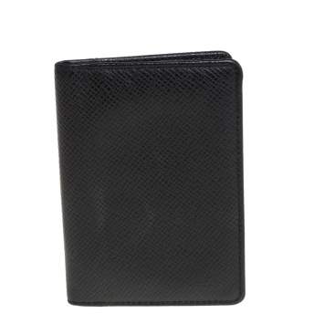 Pre Owned Louis Vuitton Black Taiga Leather Pocket Organizer