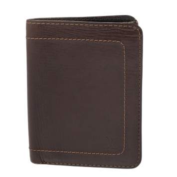 Pre Owned Louis Vuitton Dark Brown Utah Leather Bifold Wallet
