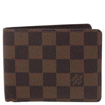 Pre Owned Louis Vuitton Damier Ebene Canvas Multiple Bifold Wallet
