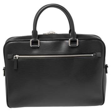 Pre Owned Louis Vuitton Black Epi Leather Porte Documents Business Briefcase