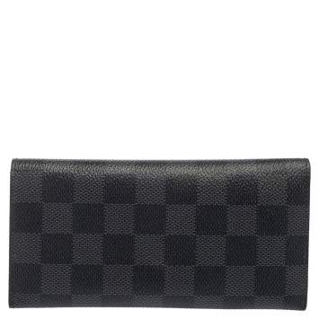 Pre Owned Louis Vuitton Damier Graphite Canvas Long Bifold Wallet