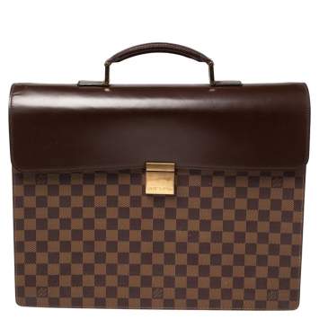 Pre Owned Louis Vuitton Damier Ebene Canvas Altona GM Briefcase 