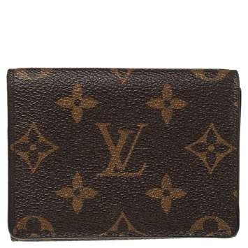 Pre Owned Louis Vuitton Monogram Canvas Enveloppe Carte de Visite Card Holder