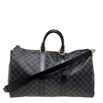 Pre Owned Louis Vuitton Damier Graphite Canvas Keepall Bandouliere 45
