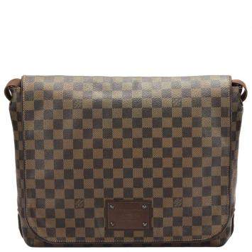 Pre Owned Louis Vuitton Brown Damier Ebene Canvas District MM Messenger Bag
