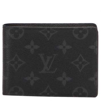 Pre Owned Louis Vuitton black Monogram canvas Eclipse Bifold Wallet