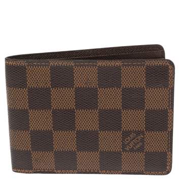 Pre Owned Louis Vuitton Damier Ebene Canvas Multiple Bifold Wallet
