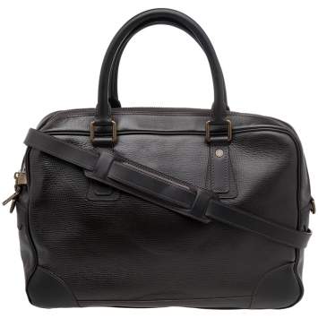 Pre Owned Louis Vuitton Brown Leather Acoma Utah Messenger Bag