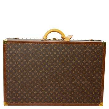 Pre Owned Louis Vuitton Monogram Canvas Alzer Trunk Suitcase 75