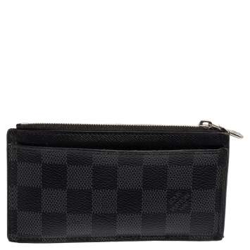 Pre Owned Louis Vuitton Damier Graphite Canvas Coin Card Holder