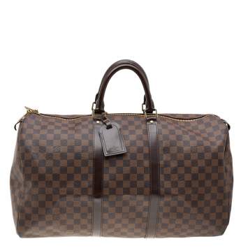 Pre Owned Louis Vuitton Damier Ebene Canvas Keepall 50 Bag