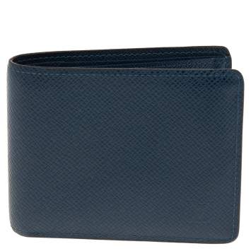 مملوكة مسبقًا Louis Vuitton Blue Taiga Leather Multiple Wallet
